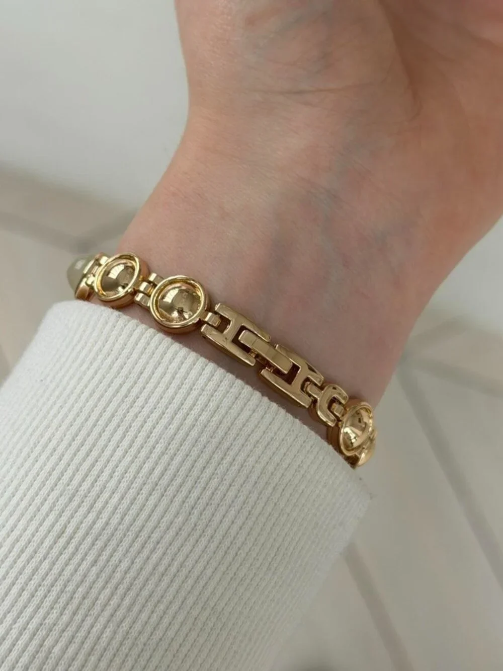 Sku0502 Retro Gold Green Gemstone Women Watch Bracelet Stainless steel+gift‎ bag